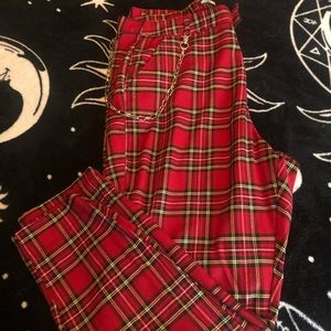 HotTopic Red Plaid Pants
